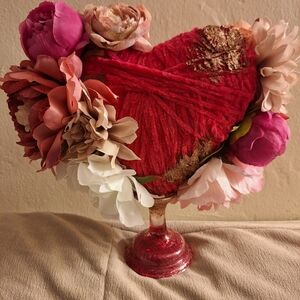 Red Heart-Shaped Floral Arrangement